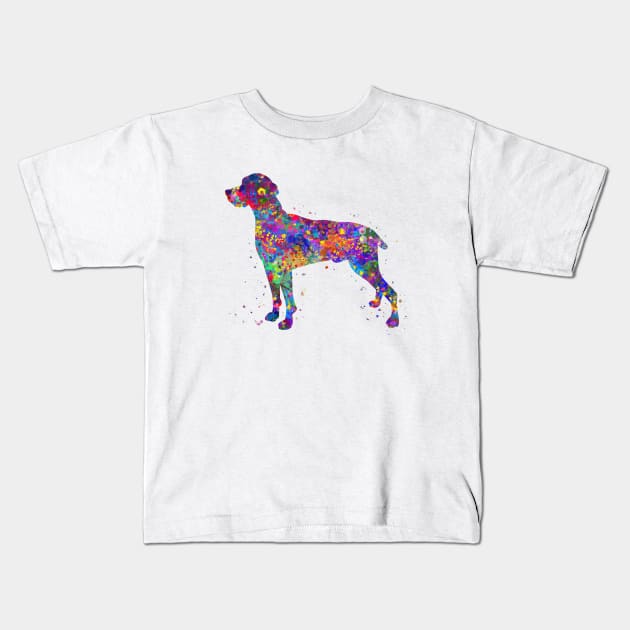 Weimaraner Dog Kids T-Shirt by Yahya Art